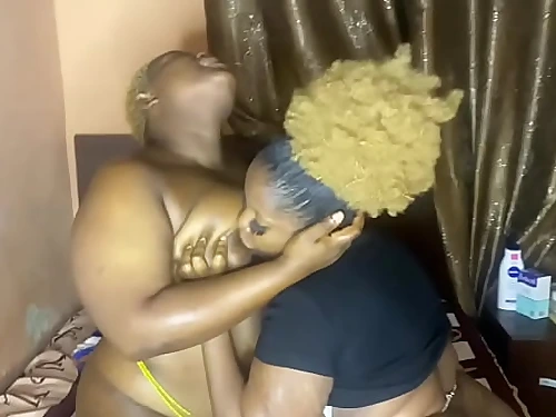 2 African Yankee Girls Playing With Their Fake penises