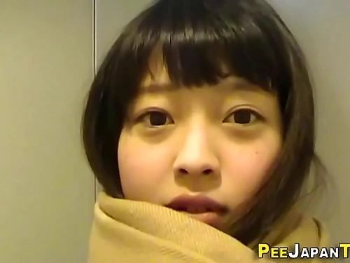 Cute japanese teenager pisses