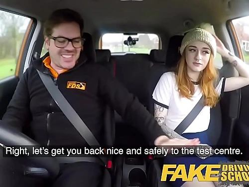 Faux Driving College Slim scorching red-haired minx boinks better then she drives