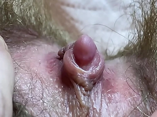 Fresh extraordinary close-up yam-sized clitoris fondling ejaculation