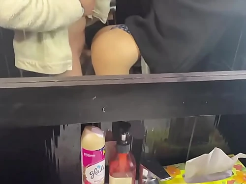 Slut had sex in the rest room of the club